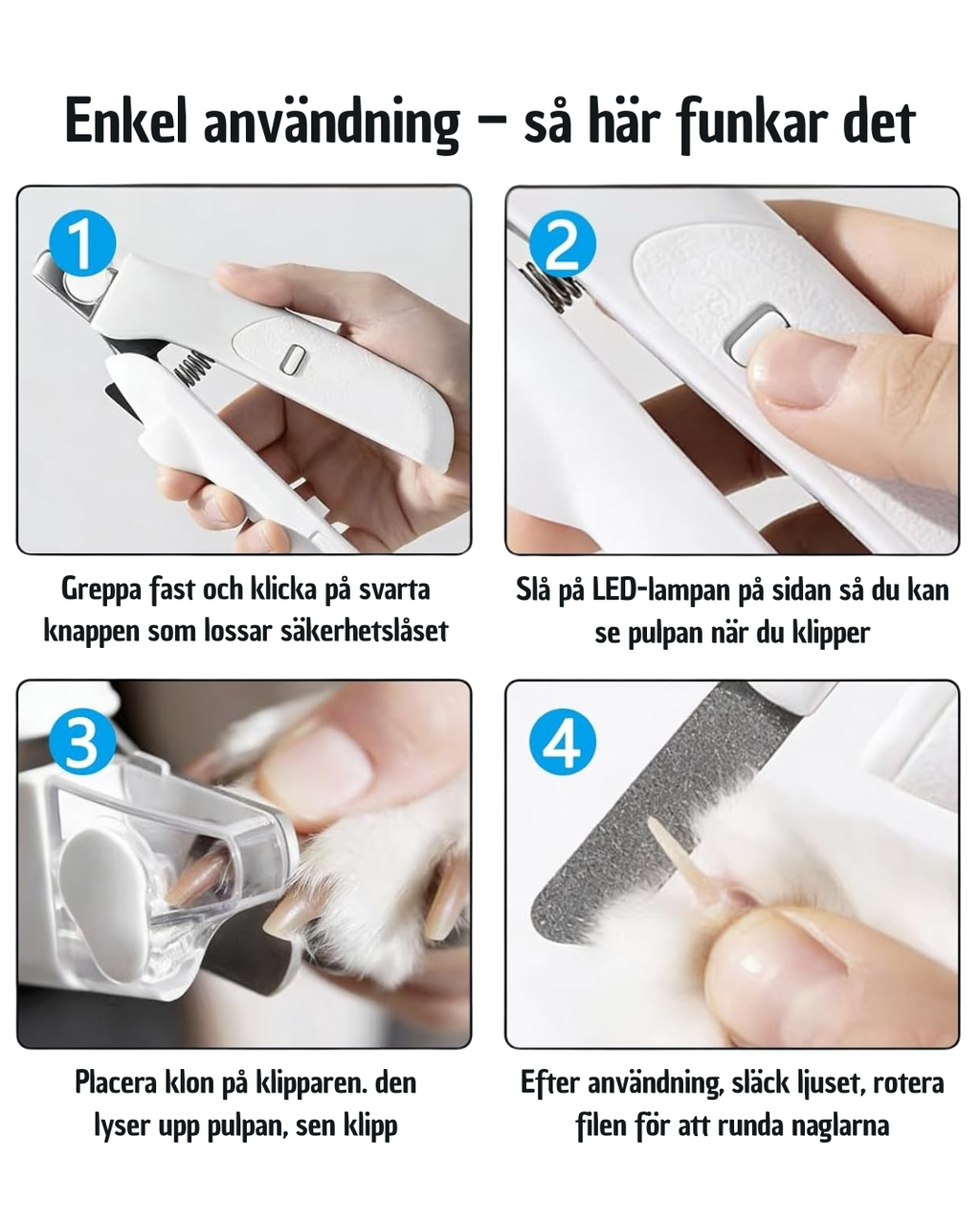 GlowClip™ – LED Klotång För Husdjur